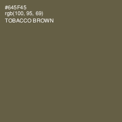 #645F45 - Tobacco Brown Color Image